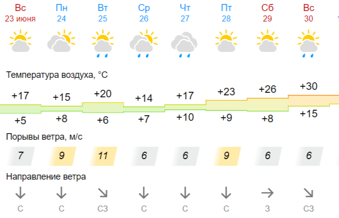 Синоптики прогнозируют в Шарье похолодание