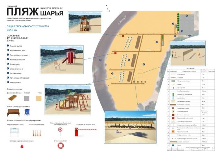 Шарьинцам предлагают выбрать вариант благоустройства пляжа